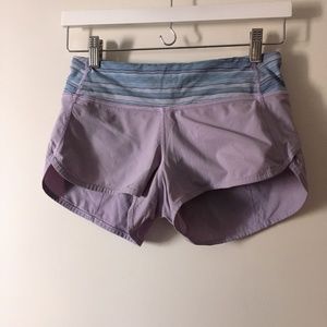 LULULEMON Lilac Purple + Blue Speed Shorts 2